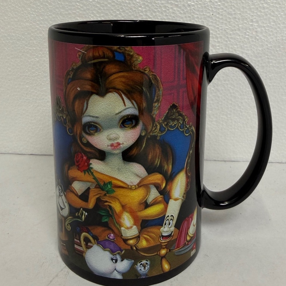 Disney Mug  Black WonderGround Gallery Jasmine Becket-Griffith Belle